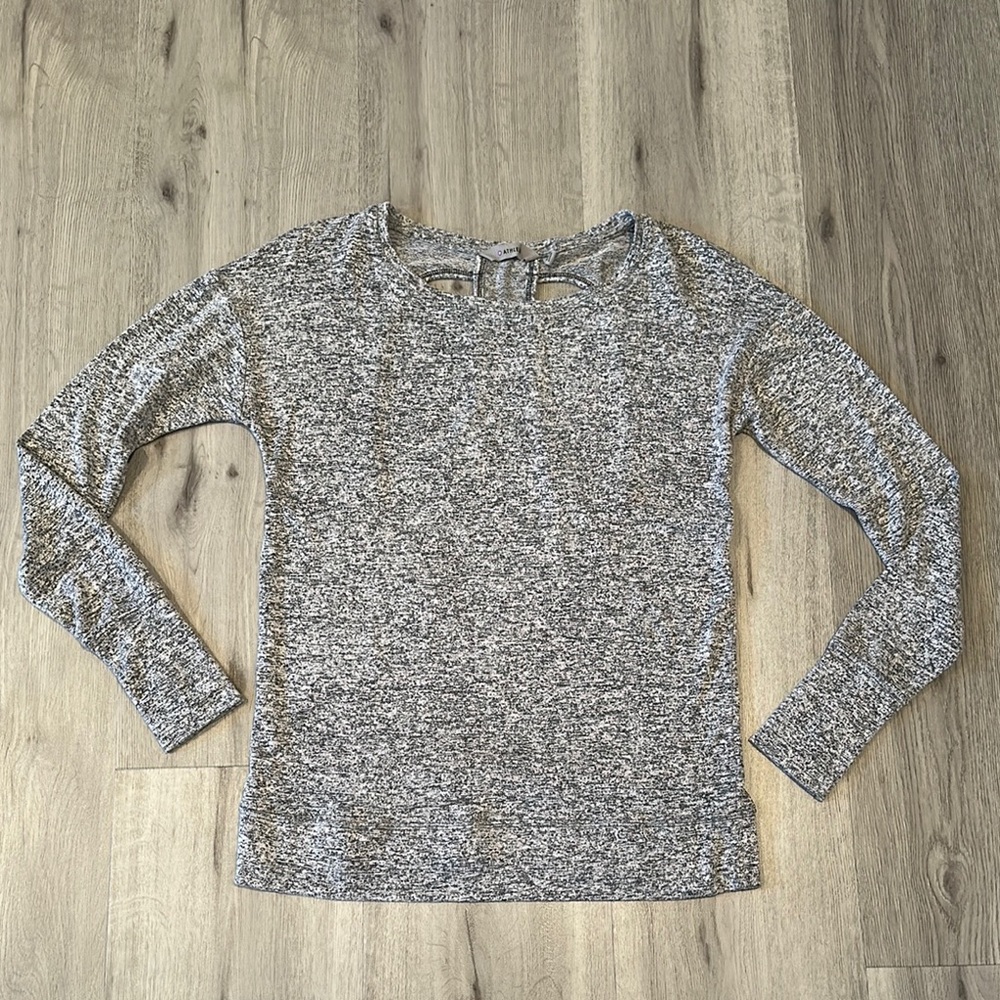 ATHLETA women's long sleeve open back top XS